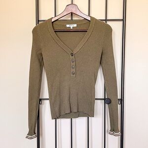 Madewell Cropped Ribbed Sweater Sz XS